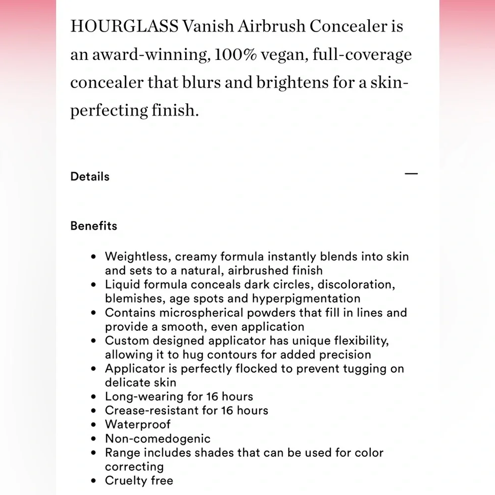 Hourglass ‘3-Oat’ Varnish Airbrush Concealer